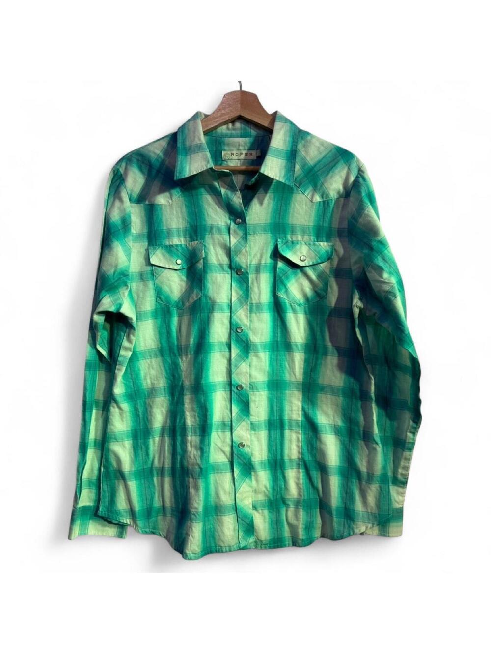 Roper Women's Blue and White Shirt